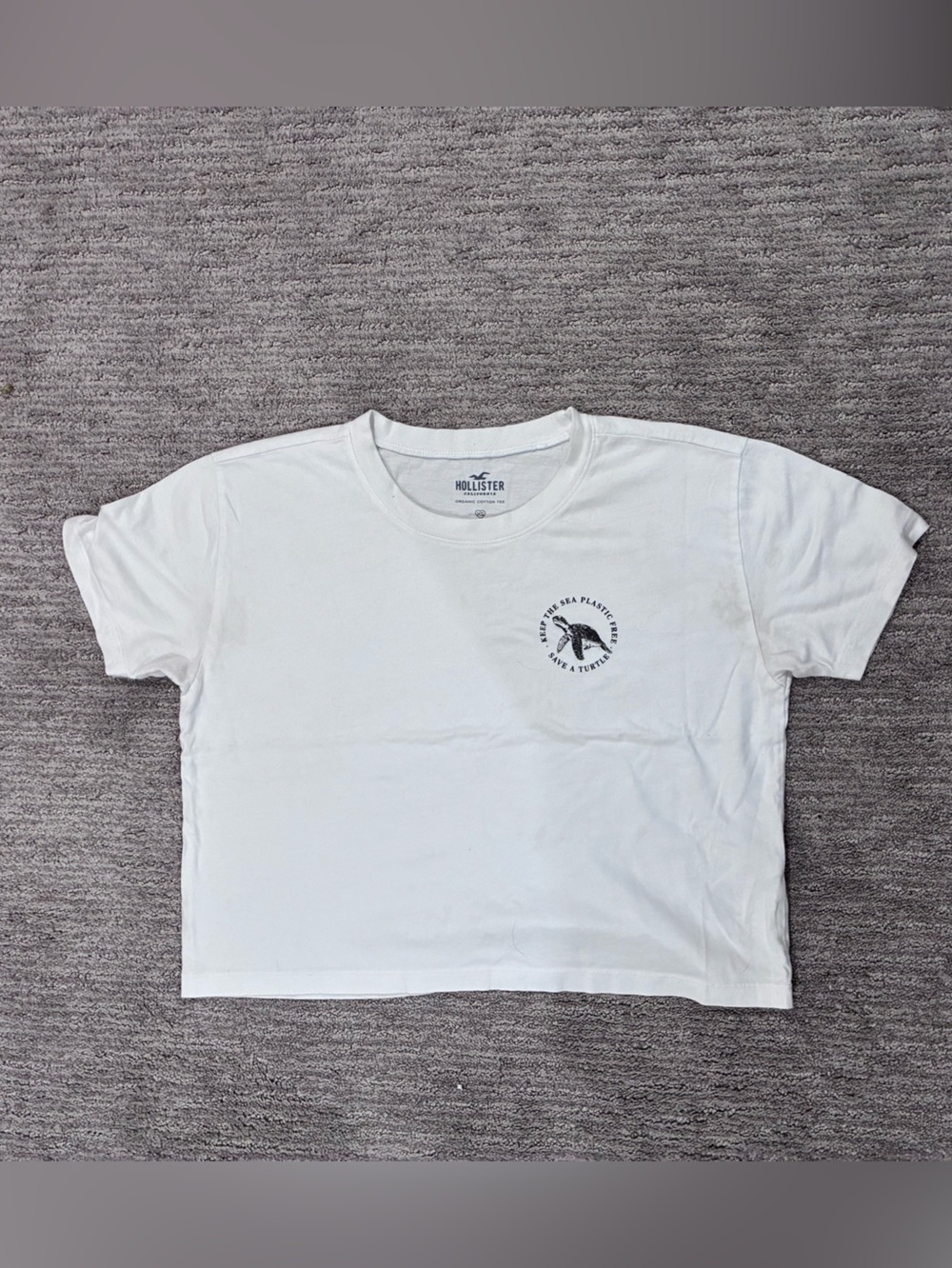 Hollister White Crewneck Tee 100% COTTEN!!!!